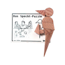 Mini puzzle picchio in legno